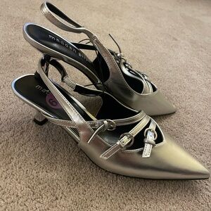 Silver size 6.5 Small Heels